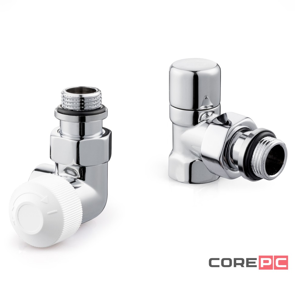 Набор термостатический для радиатора трехосевой Royal Thermo Design 1/2quot;М30х1,5 (Хром)