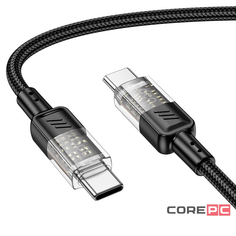 Usb Кабель-зарядка Type-C на Type-C Hoco U129 60W 1.2м черный