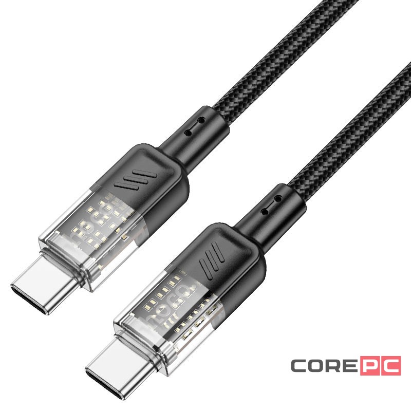 Usb Кабель-зарядка Type-C на Type-C Hoco U129 60W 1.2м черный