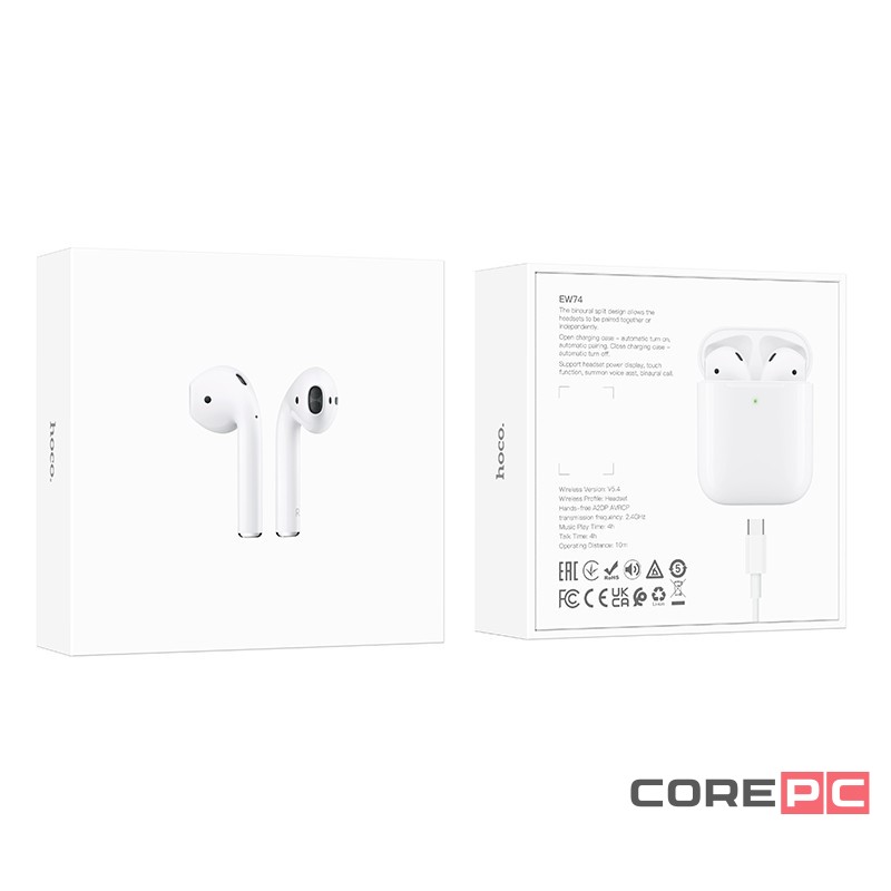 Беспроводные наушники TWS Hoco EW74 белые