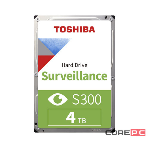 Жесткий диск Toshiba 4000 Gb S300 SURVEILLANCE (HDWT840UZSVA)