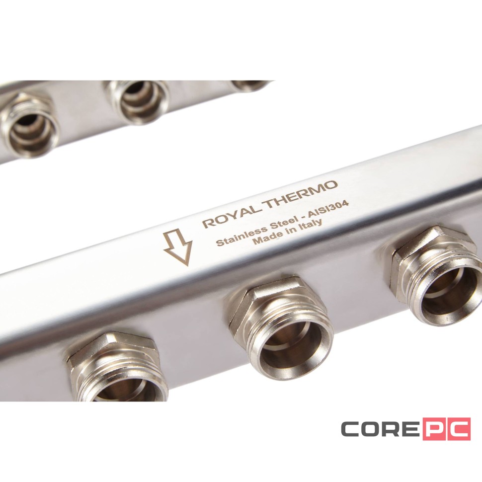 Коллектор нерж. в сборе универсальный 1quot; ВР-3/4quot; НР, 8 выходов