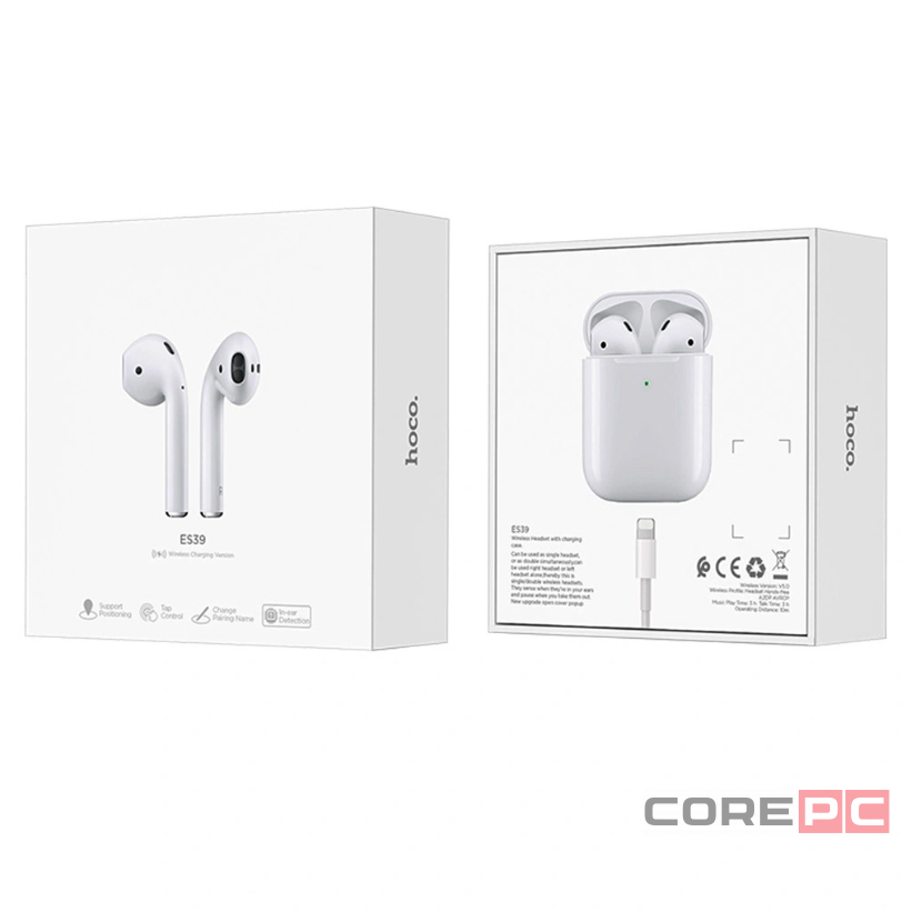 Беспроводные наушники TWS Hoco ES39 BT5.0/30mAh/2.5ч белые