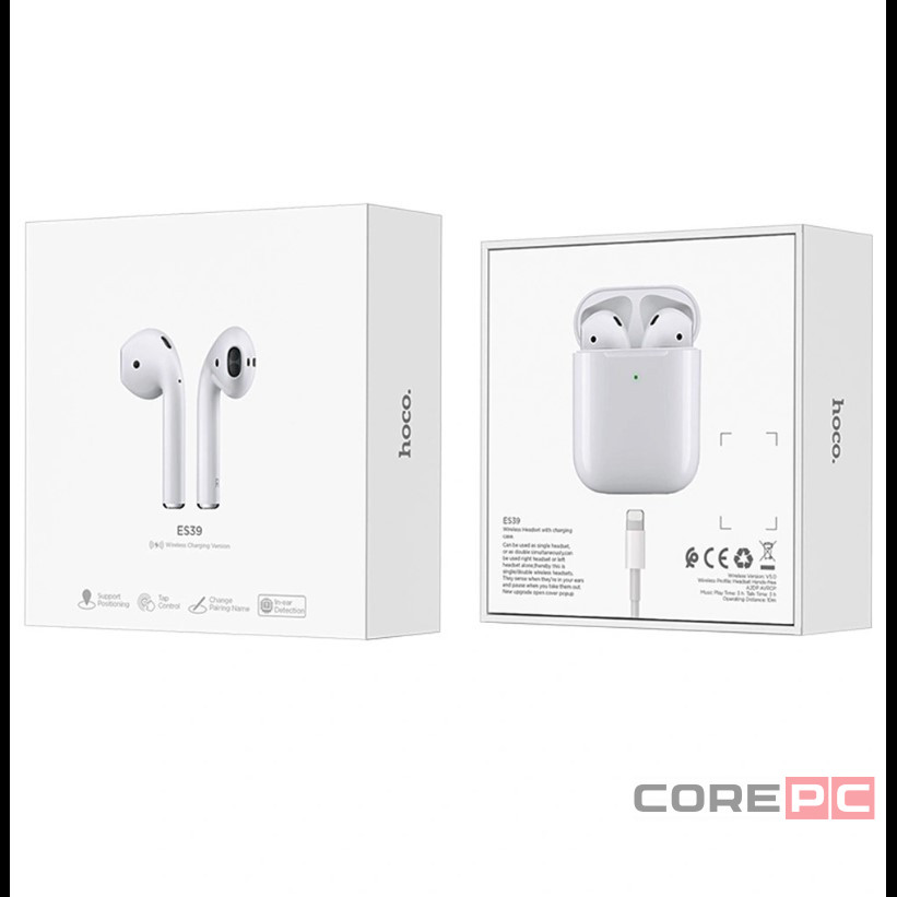 Беспроводные наушники TWS Hoco ES39 BT5.0/30mAh/2.5ч белые