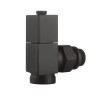 Набор дизайн-вентилей Royal Thermo CUBE, угловой (черный) 1/2quot;