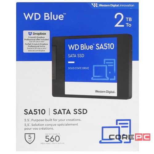 Твердотельный накопитель Western Digital 2000 Gb Blue (WDS200T3B0A)