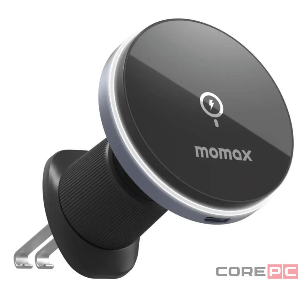 Держатель магнитный c Magsafe в воздуховод Momax Q.Mag Mount 5 15W серый