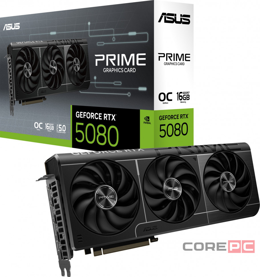 Видеокарта ASUS (PRIME-RTX5080-O16G) GeForce RTX 5080 16GB PRIME OC 90YV0LX0-M0NA00