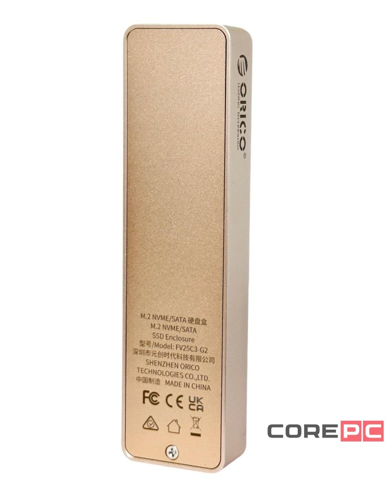 Внешний корпус для M2 NVMe/NGFF(SATA) Orico FV25C3 USB-C3.2 розовое золото