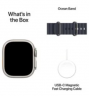 Apple Watch Ultra 2 (2024) 49mm Natural Titanium Case with Black Ocean Band (One Size)