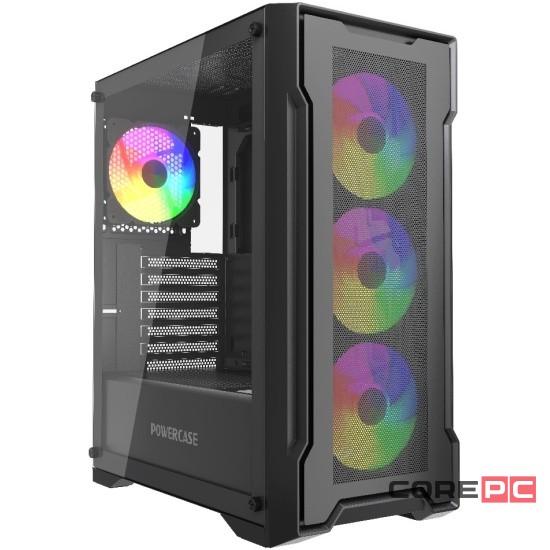 Компьютерный корпус Powercase Mistral X4B FRGB TG Black (CMXB-L4)