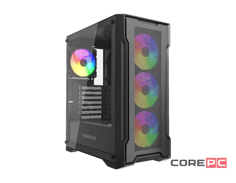 Компьютерный корпус Powercase Mistral X4B FRGB TG Black (CMXB-L4)