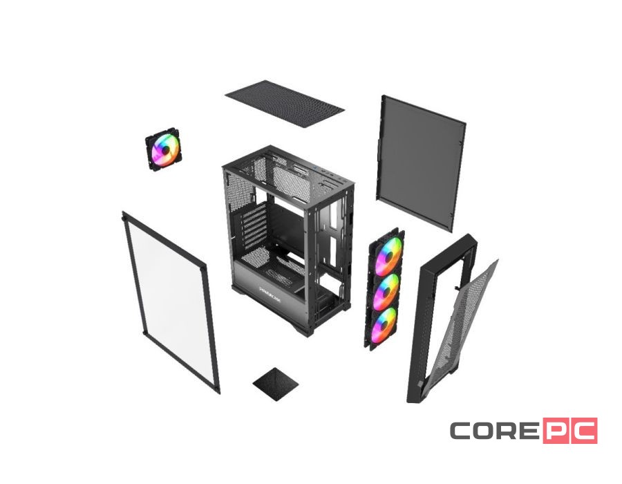 Компьютерный корпус Powercase Mistral X4B FRGB TG Black (CMXB-L4)