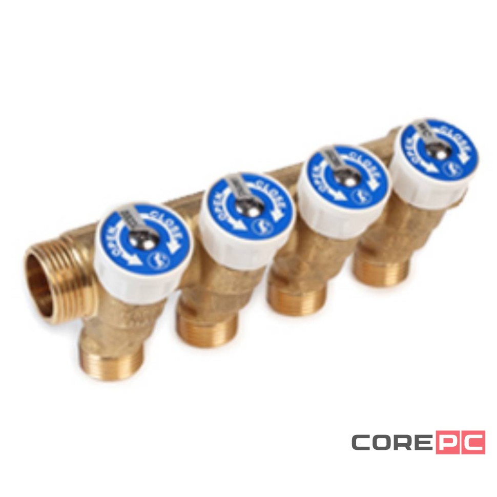 Коллектор сантехнический Giacomini с вентилями 3/4quot; x 16 /2, R585CY022