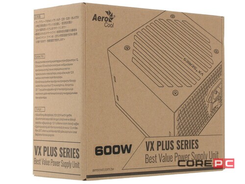 Блок питания Aerocool 600W VX-600 PLUS