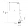 Смеситель для кухни MIXLINE МЛ-ГС14/ML-GS14 (309), рычажное управление, цвет темно-серый