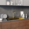 Смеситель для кухни MIXLINE МЛНС-0303З/MLSS-0303G, рычажное управление, цвет золото