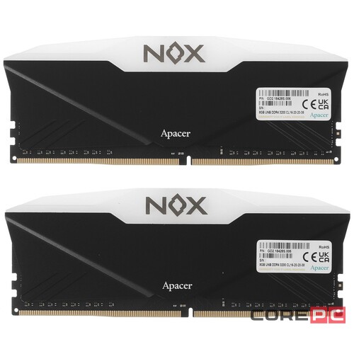Оперативная память 16 Gb 3200 MHz Apacer NOX RGB Black (AH4U16G32C28YNBAA-2)