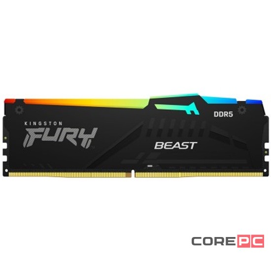 Оперативная память 32 Gb 5200 MHz Kingston FURY Beast RGB (KF552C40BBAK2-32)