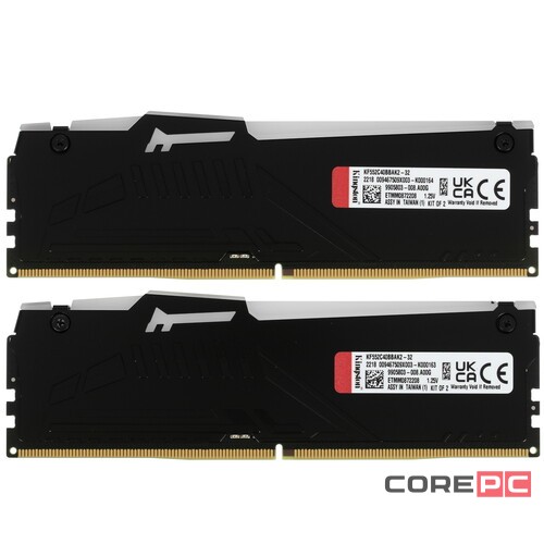 Оперативная память 32 Gb 5200 MHz Kingston FURY Beast RGB (KF552C40BBAK2-32)