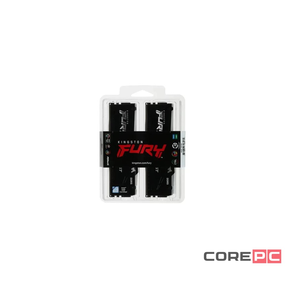 Оперативная память 32 Gb 5200 MHz Kingston FURY Beast RGB (KF552C40BBAK2-32)