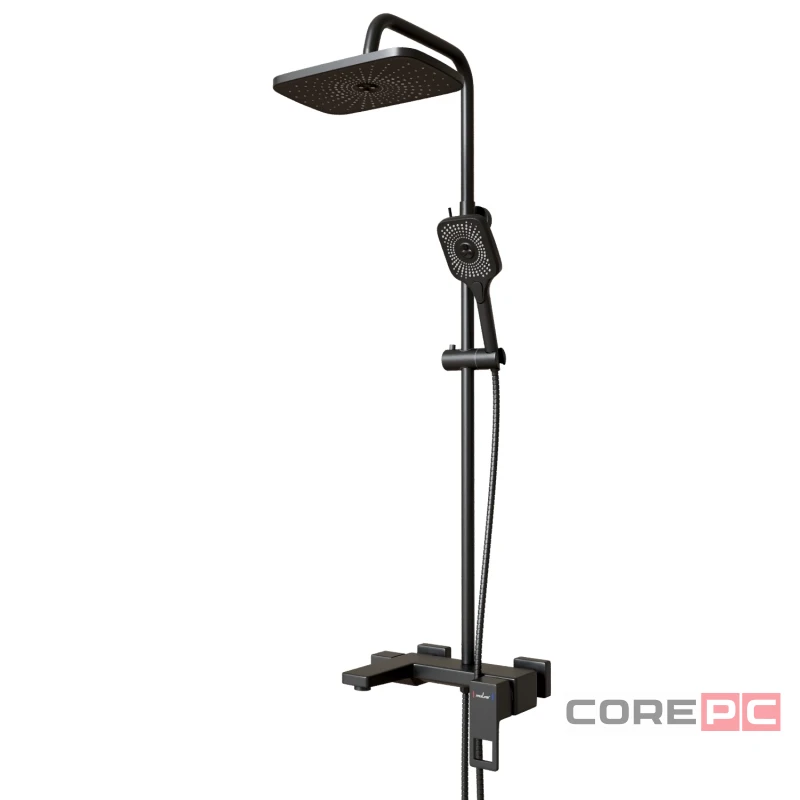 Душевая система MIXLINE 35к МЛ34-06(ML34-06) Соло излив лейка 3 поз.+лейкатропический душ черный