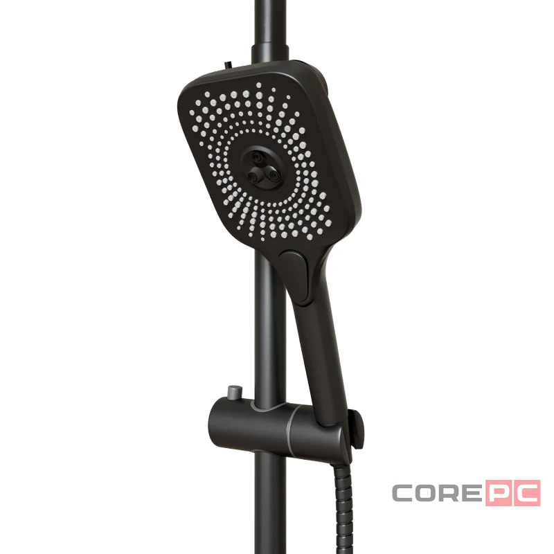 Душевая система MIXLINE 35к МЛ34-06(ML34-06) Соло излив лейка 3 поз.+лейкатропический душ черный