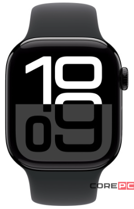 Apple Watch Series 10 42mm Jet Black Aluminum Case with Black Sport Band (M/L) (Датчик кислорода)