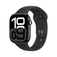Apple Watch Series 10 42mm Jet Black Aluminum Case with Black Sport Band (M/L) (Датчик кислорода)