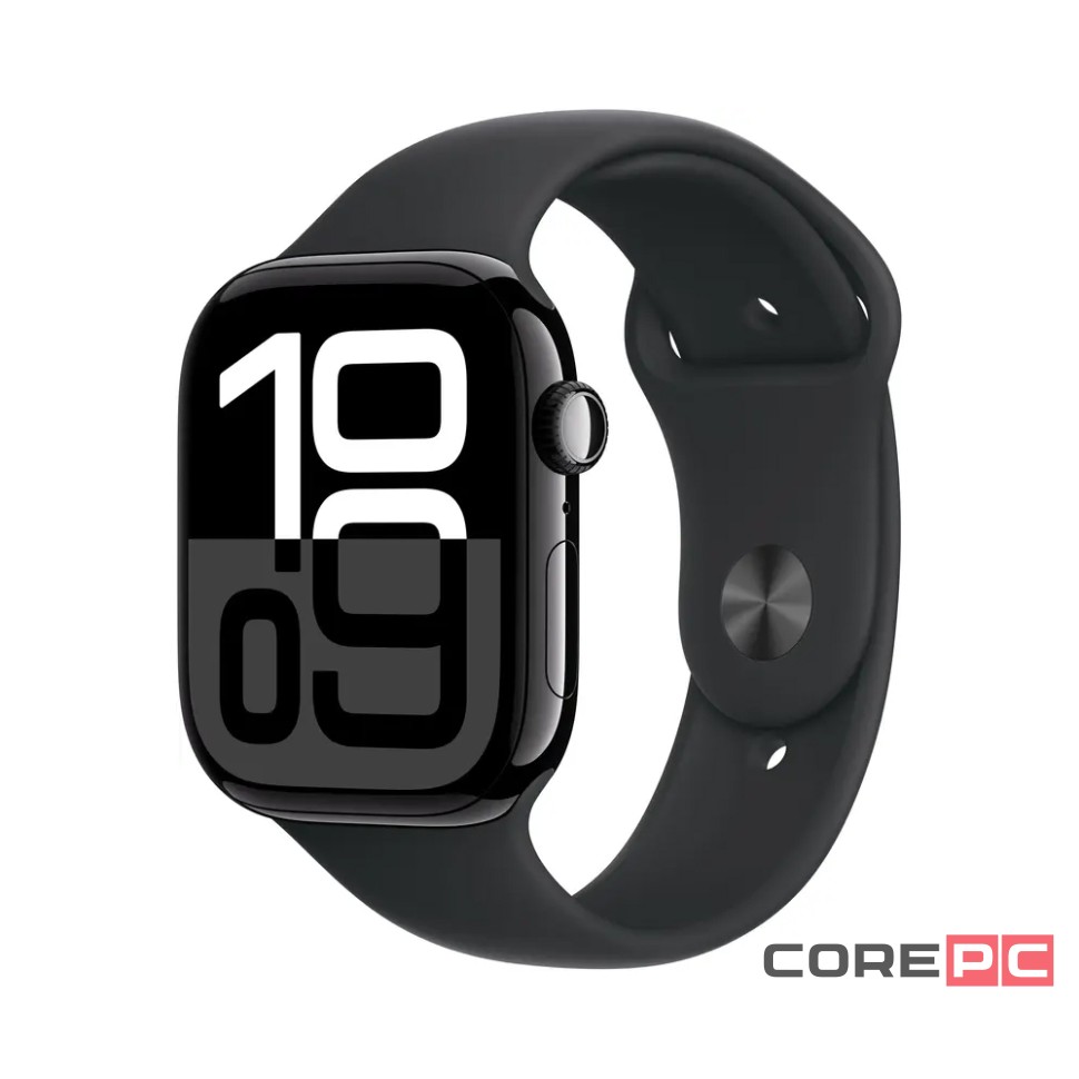 Apple Watch Series 10 42mm Jet Black Aluminum Case with Black Sport Band (M/L) (Датчик кислорода)