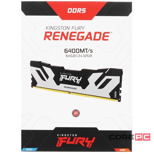 Оперативная память 64 Gb 6400 MHz Kingston FURY Renegade Silver/Black (KF564C32RSK2-64)