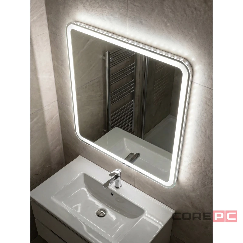 Зеркало MIXLINE Стил ЭКОНОМ 600х800 (ШВ) сенсорный выкл, светодиодная подсветка, без короба