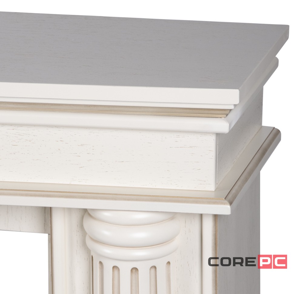 Каминокомплект: Очаг Electrolux EFP/P-4220LS, портал Olympia 42/40/36, сл. кость с зол. патиной