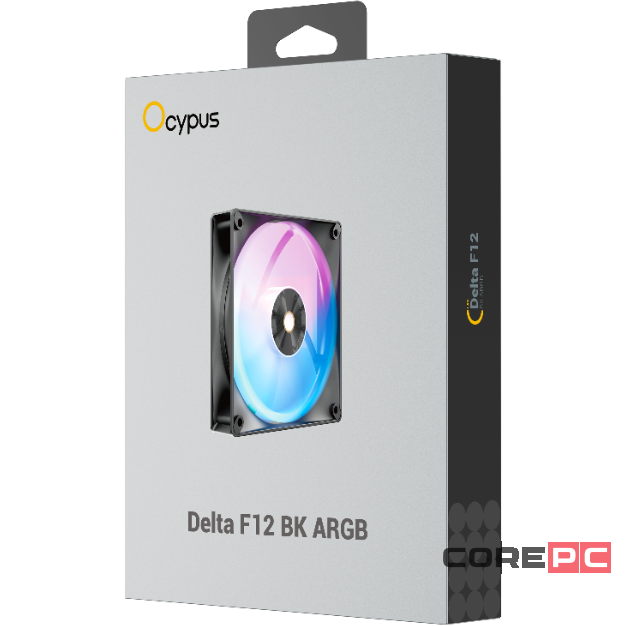 Вентилятор для корпуса Ocypus Delta F12 BK ARGB LED Black (Delta-F12-BK1AM00X-GL)