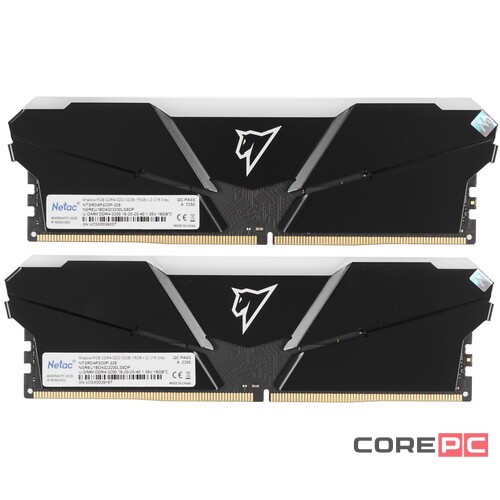 Оперативная память 32 Gb 3200 MHz NETAC SHADOW RGB Gray (NTSRD4P32DP-32E)
