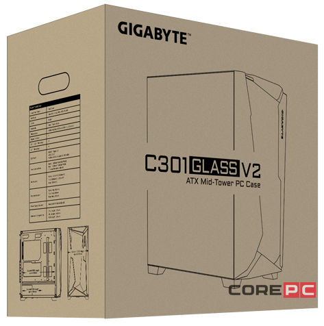 Компьютерный корпус Gigabyte C301 Glass TG Black GB-C301G