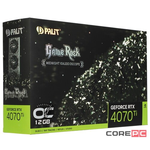 Видеокарта Palit (NED407TU19K9-1045G) GeForce RTX 4070 Ti 12GB GAMEROCK OC