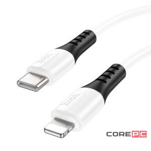 Кабель Hoco X82 (Type-C) на (Lightning) 100см силиконовый (белый)