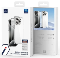 Комплект защиты 3 в 1 Wiwu (WI-IP001) для Apple iPhone 15 Pro Max (чехол/стекло/стекло для камеры)