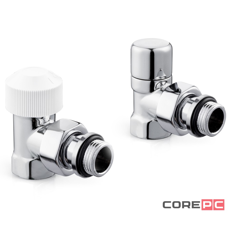 Набор термостатический для радиатора угловой Royal Thermo Design 1/2quot;М30х1,5 (Хром)