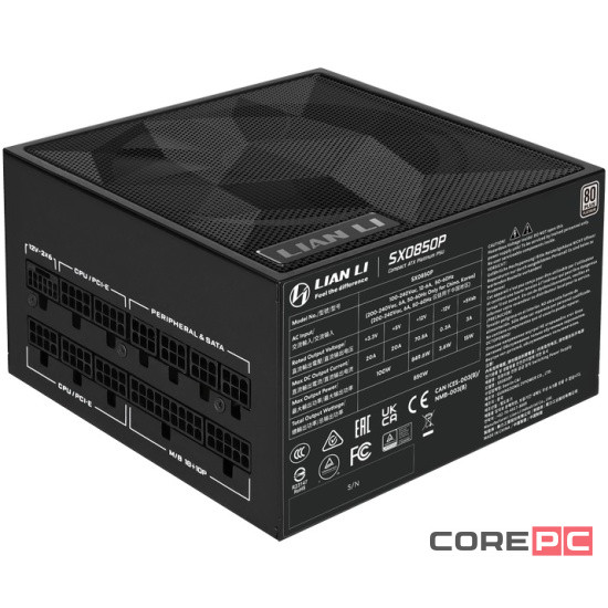 Блок питания Lian Li 850W SX0850P Black (G9P.SX0850P.B000.RU) 16 Pin (PCIe 5.1 Connector Cable Details)