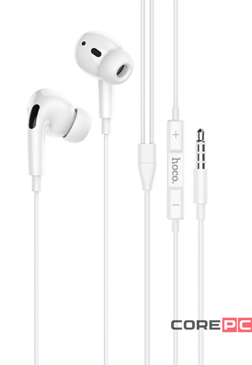 Стереонаушники Hoco M1 Pro с микрофоном 1.2м белые
