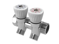 Коллектор  с регулировочными вентилями 3/4quot;x1/2quot;, 2 выхода