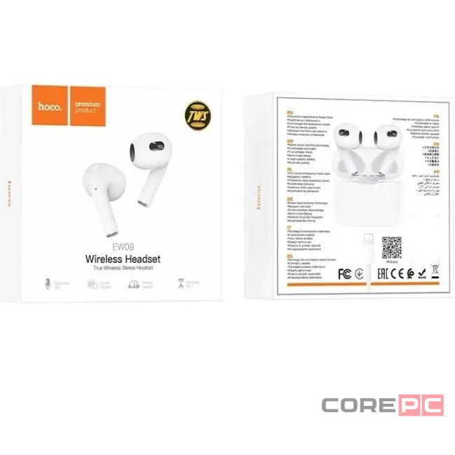 Беспроводные наушники TWS Hoco EW09 BT5.1/30mAh/3.5ч белые