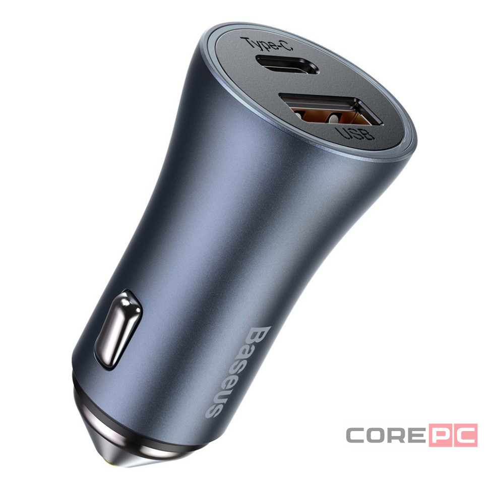 Автомобильное зар.устр. Baseus Golden Contactor Pro Dual Quick Charger 2USB 40W (CGJP020113) синее