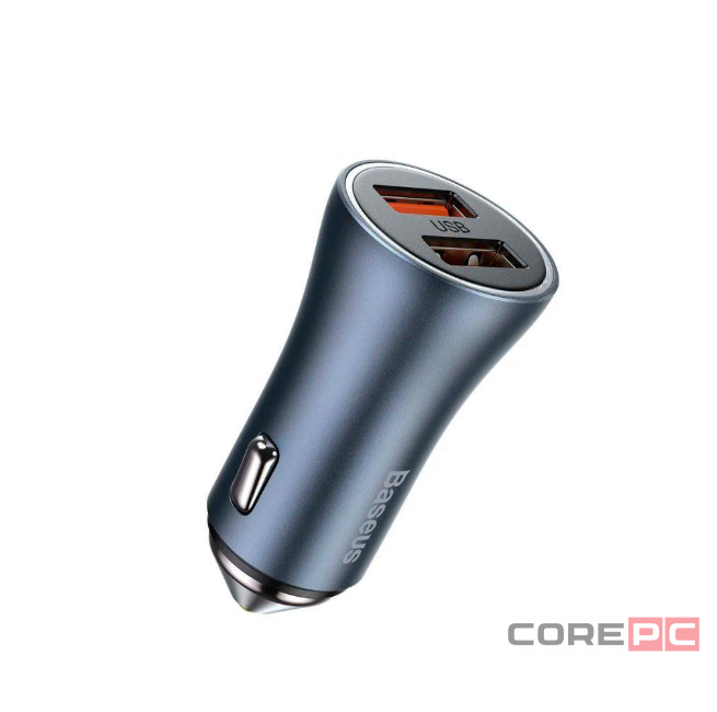 Автомобильное зар.устр. Baseus Golden Contactor Pro Dual Quick Charger 2USB 40W (CGJP020113) синее