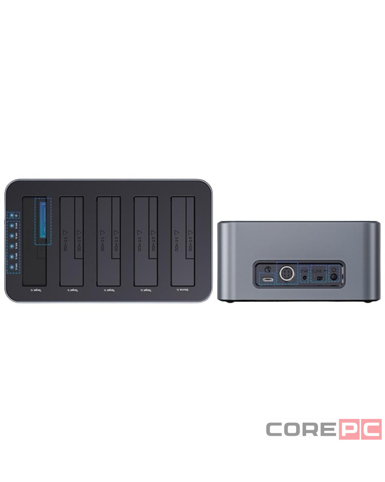 Док-станция для 5 HDD Orico 6656C3-C 5Gbps USB3.0/USB-C черная