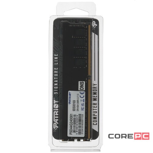 Оперативная память 4 Gb 2400 MHz PATRIOT (PSD44G240081S)