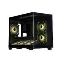 Компьютерный корпус XASTRA QR500M 6ARGB-FM-C10-UC Curve Glass ARGB Black (QR500M-6FM12A-C10-UC)