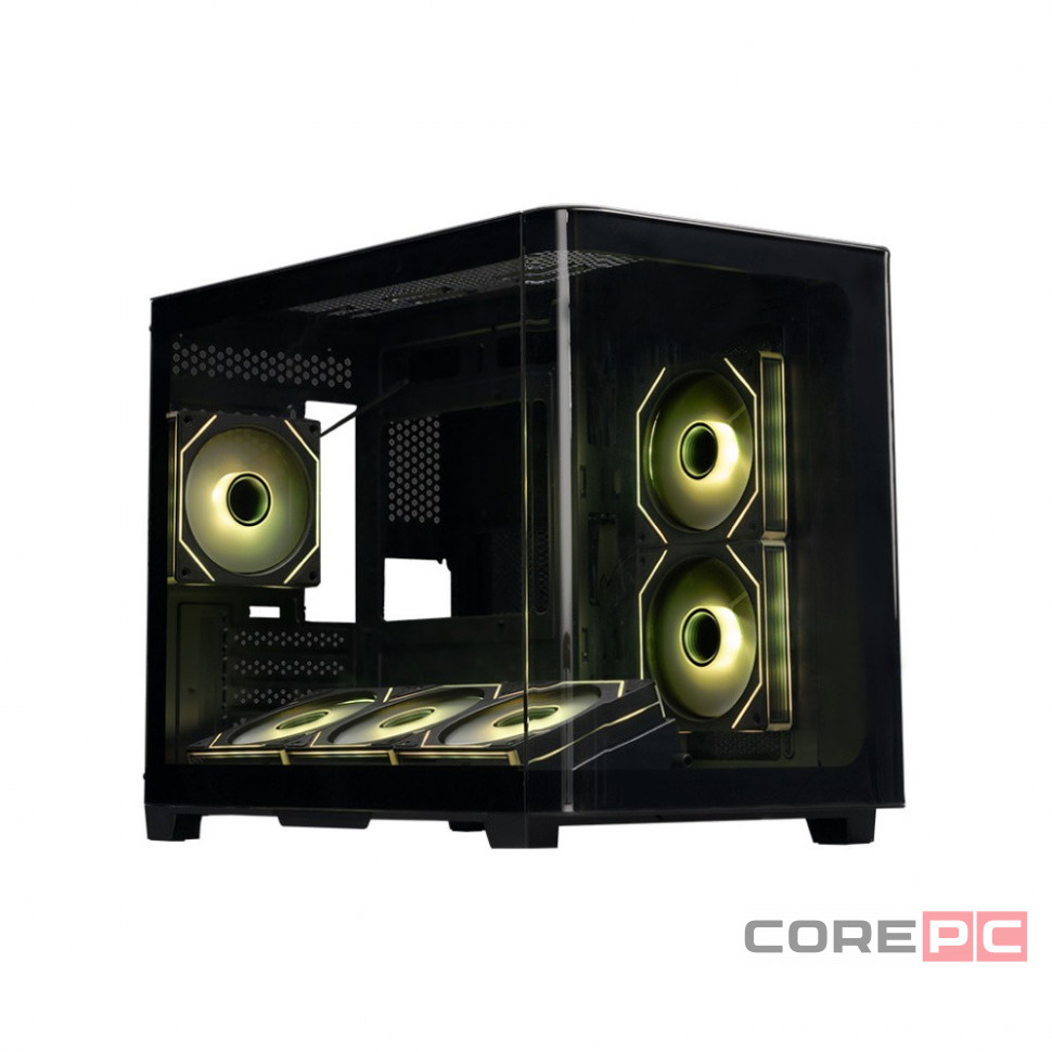 Компьютерный корпус XASTRA QR500M 6ARGB-FM-C10-UC Curve Glass ARGB Black (QR500M-6FM12A-C10-UC)